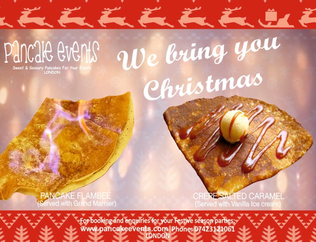 corporate Christmas catering London, Corporate Christmas Catering in London: Live Pancake & Cr&ecirc;pe Bars for Breakfast, Lunch, Promotions & Product Launches