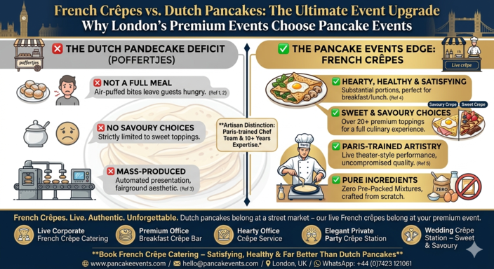 , Why Authentic French Crêpes Are the Ultimate Upgrade for Your London Event (And Why Dutch Pancakes Fall Short)