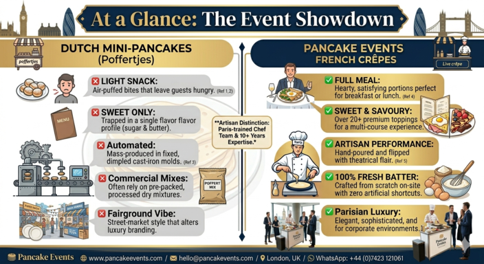 , Why Authentic French Crêpes Are the Ultimate Upgrade for Your London Event (And Why Dutch Pancakes Fall Short)